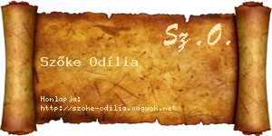 Szőke Odília névjegykártya